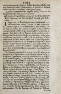 A description of the diamond-mines, as it was presented by the Right Honourable, the Earl Marshal of England, to the R. Society